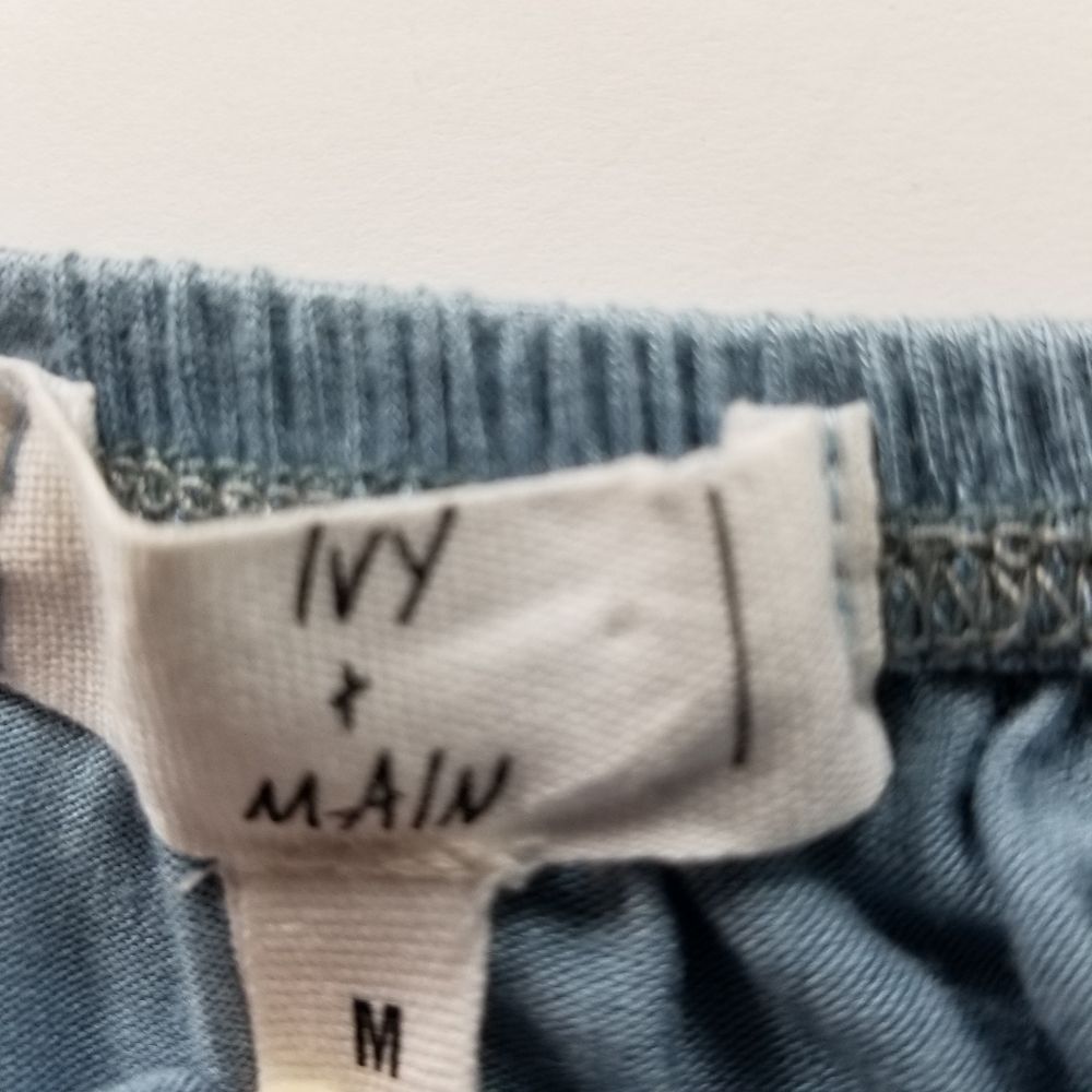 Ivy & Main off-shoulder blue crop top - Picture 4 of 4
